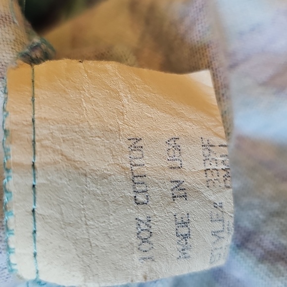 💙🩵Vintage OP Ocean Pacific Blue Teal Tropical Print Crop Tank Top - Picture 4 of 4